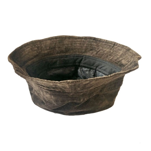 Suede Boho Bucket Hat Neutral Brown Color - Picture 2 of 5